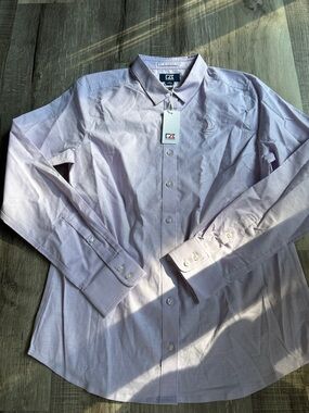 Cutter & Buck Men’s Light Lavender Dress Shirt - Button-Down Long Sleeve